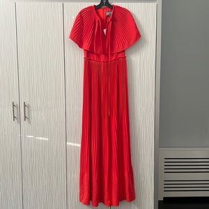 Lela rose coral pleated gown size 4!